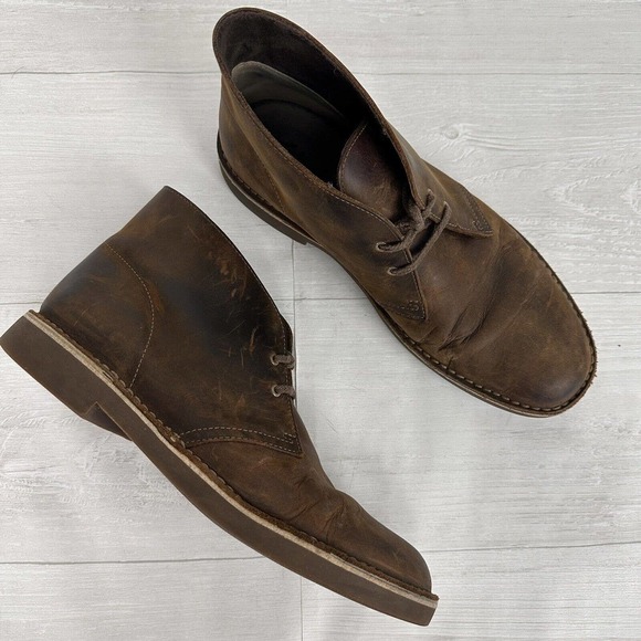 Clarks Bushacre Chukka Desert Boots Men Size 10.5 M Leather Brown Lace Up Shoes‎ - Picture 13 of 13